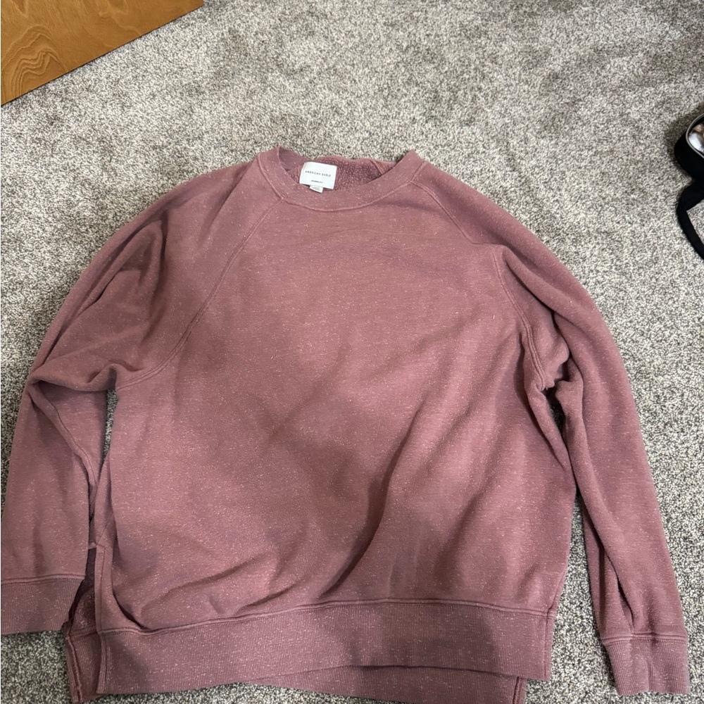 American Eagle Outfitters Men's Dusty Rose Crewneck Sweater